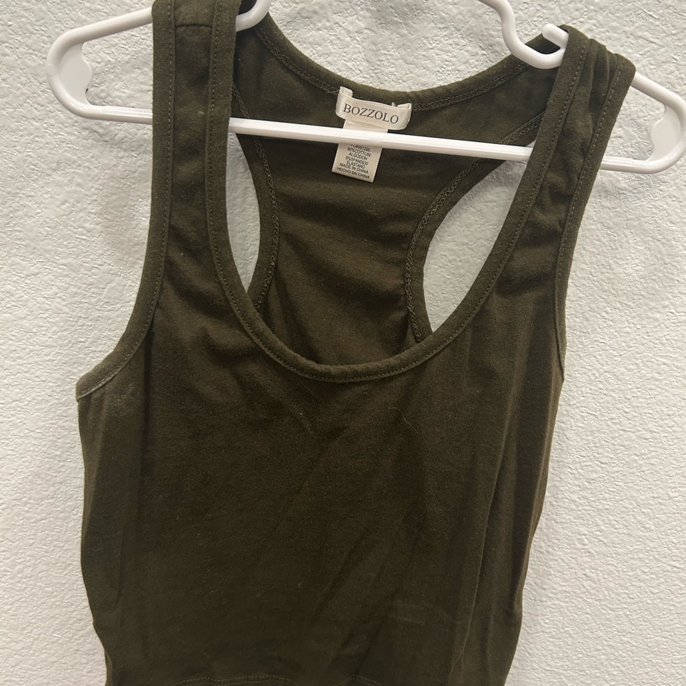 Bozzolo Olive Women's Tank Crop Top